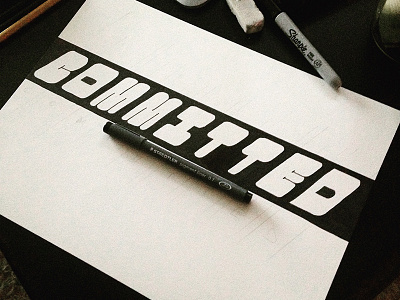 Stay "Committed" To The Hustle! alphabet art darold pinnock daroldpinnock design dpcreates draw drawing sketch typography