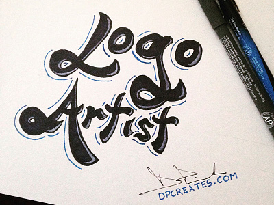 Logo Artist Type alphabet art darold pinnock daroldpinnock design dpcreates draw drawing sketch typography
