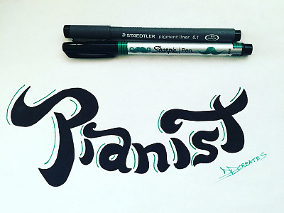 Pianist branding for musicians darold darold pinnock dpcreates drawing lettering music musicians pianist pinnock typography vision