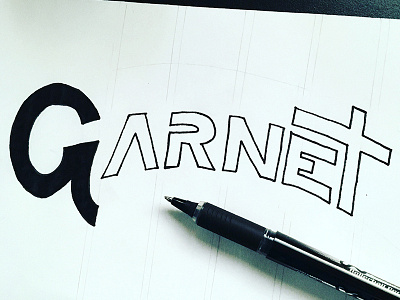 Garnet Logotype V2 darold darold pinnock dpcreates drawing lettering logo logo design logotype music musician pinnock typography
