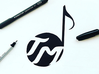 Talented Musicians Logotype V1 darold darold pinnock dpcreates drawing lettering logo logotype music musician pinnock typography
