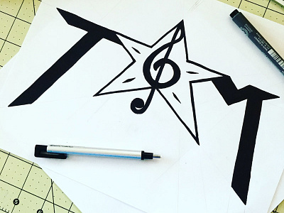 Talented Musicians Logotype V2 darold darold pinnock dpcreates drawing lettering logo logotype music musician pinnock typography