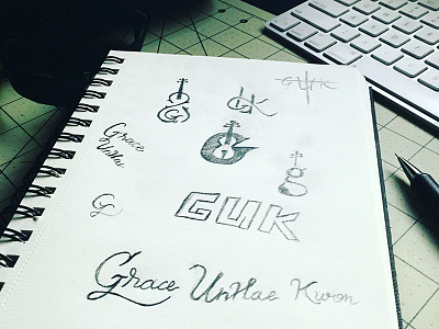 GUK Logotype Sketches