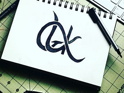 GUK Monogram Logotype darold darold pinnock dpcreates drawing lettering logo logotype music musician pinnock typography