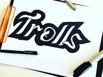 Trolls darold darold pinnock dpcreates drawing lettering logo logotype music musician pinnock typography