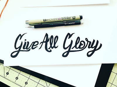 Give All Glory darold darold pinnock dpcreates drawing lettering logo logotype music musician pinnock typography