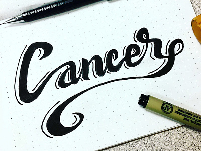 Cancer - Astrology sign darold darold pinnock dpcreates drawing lettering logo logotype music musician pinnock typography