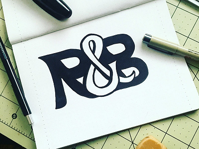 R&B darold darold pinnock dpcreates drawing lettering logo logotype music musician pinnock typography