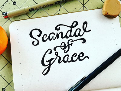 Scandal Of Grace darold darold pinnock dpcreates drawing lettering logo logotype music musician pinnock typography