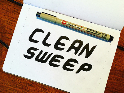 Clean Sweep darold darold pinnock dpcreates drawing lettering logo logotype music musician pinnock typography