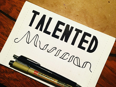 Talented Musician darold darold pinnock dpcreates drawing lettering logo logotype music musician pinnock typography