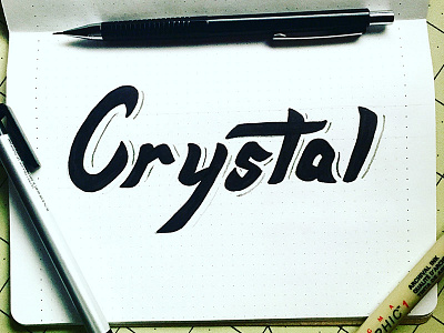 Crystal Logotype darold darold pinnock dpcreates drawing lettering logo logotype music musician pinnock typography