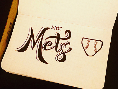 Mets darold darold pinnock dpcreates drawing lettering logo logotype music musician pinnock typography