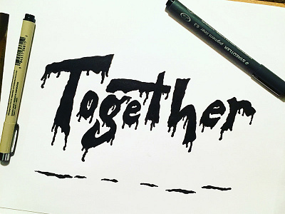 Together darold darold pinnock dpcreates drawing lettering logo logotype music musician pinnock typography