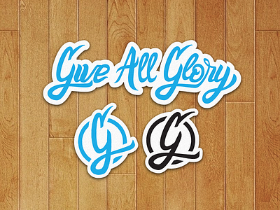 Give All Glory Stickers branding give all glory jesus lettering logo design logotype music new song stickers