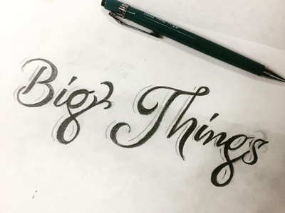 Big Things darold darold pinnock dpcreates drawing lettering logo logotype music musician pinnock typography