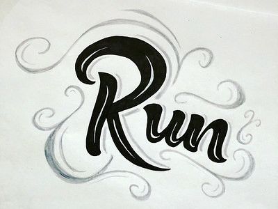 Run alphabet darold darold pinnock dpcreates drawing lettering letters logo logotype pinnock running typography