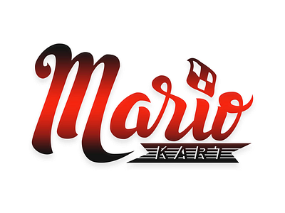 MarioKart alphabet darold pinnock dpcreates drawing lettering letters logo logotype mario nintendo typography video game