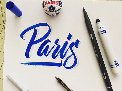 Paris calligraphy crayligraphy design dp creates dpcreates lettering paris