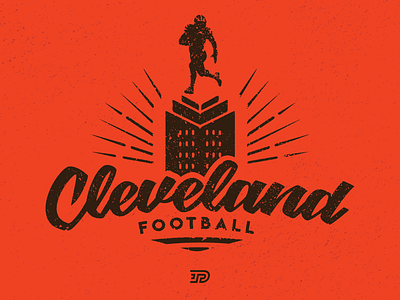 Cleveland Football 🏈 badge design darold pinnock dp creates dpcreates football lettering nfl typography
