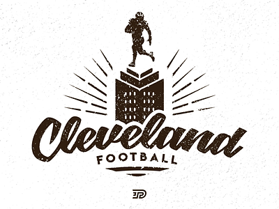 Cleveland Football badge design badgedesign cleveland dp creates dpcreates football nfl typography