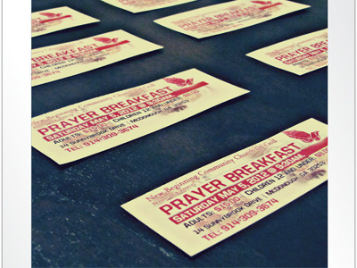 Breakfast Tickets design graphic design print skilla skilla studio ticket