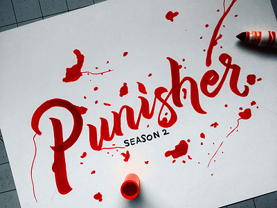 The Punisher S2 darold pinnock dpcreates hand lettering lettering logo marvel the punisher typography