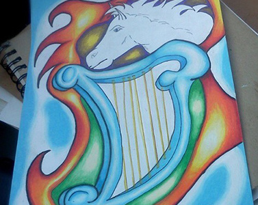 Artwork art artist artshow color darold pinnock daroldpinnock design drawing harp inspiringgreatness skilla