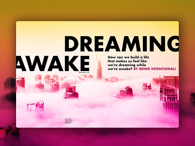 Dreaming Awake design dpcreates dreams graphic design layout layout design typography