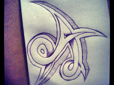 Letter A - My Aphabet Sketch darold pinnock daroldpinnock design draw logo sketch type typo typography