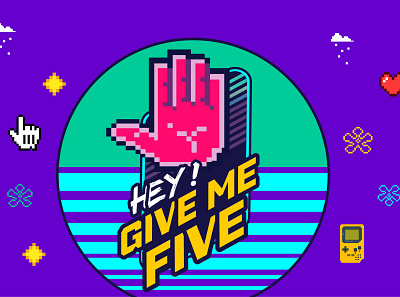 Give Me Five design illustration ui