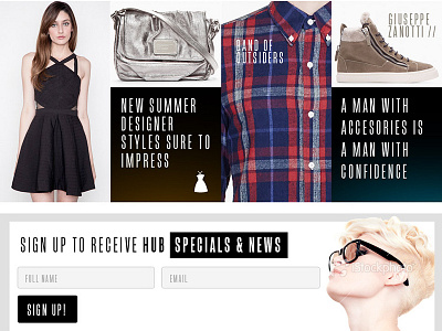 Hub Clothing UI Concept user interface web design