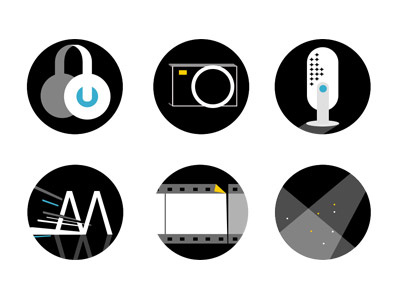 Audio / Video Production Icon Set icons