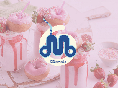 Mickshake design flat graphicdesign icon illustration logodesign milkshake minimal store typography vector