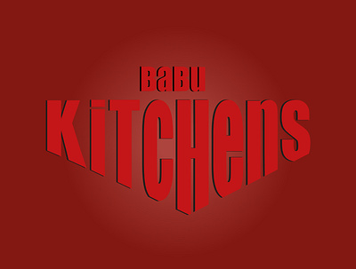 Babu Kitchens design flat kitchens australia kitchens australia logo logodesign typography vector