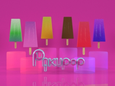 3d Lettering & Popsicle for Pakupop