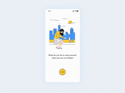 Relax android app illustration ios app mobile people pigeon ui