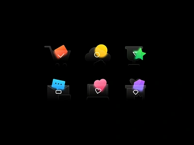 icons app dark ui frosting icons luminous mobile transparent ui