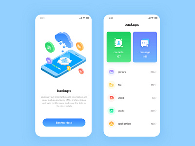 backup android app backup data icon ios app mobile ui
