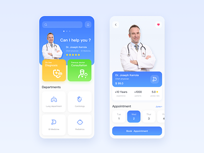 Online healthcare android app diagnosis healthcare ios app register see a doctor see the doctor ui