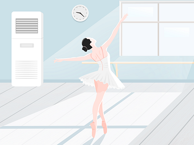 Ballet dancer woman design illustration ui