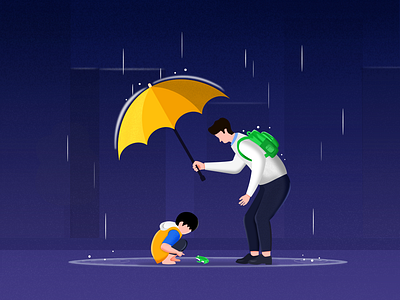 Father and son design illustration ui