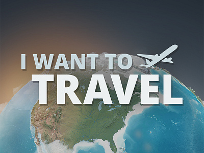 I want to travel airplane logo travel