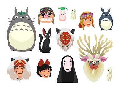 Ghibli Characters/ Part 1 by Resa Embutin on Dribbble