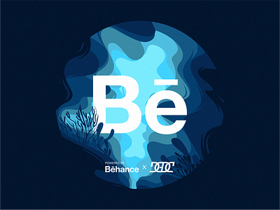 Behance Sticker Design - Blue behance corel coreldraw dgdc illustration sea sticker underwater vector vector illustration