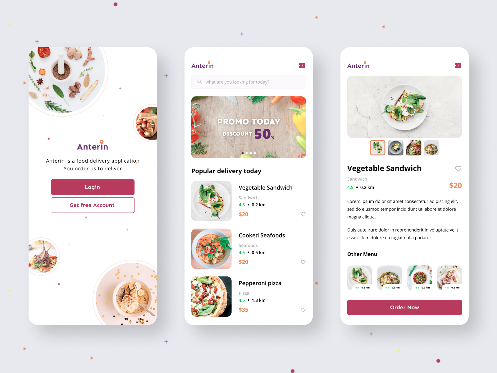Food delivery app light version by Saiful Bahri on Dribbble