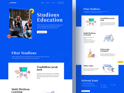 Studious Education landing page design figma landing page ui ui ux uiux ux web web design