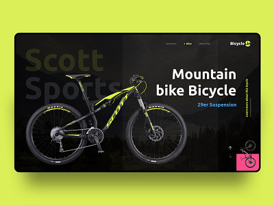 Bicyclelin landing page adobe xd bicycle design ecommerce landing page product sketch ui ux web web design