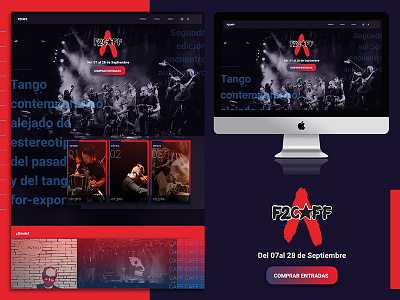 Daily UI #003 003 adobexd buytickets contemporarytango dailyui desktop ladingpage musicfestival tango userinterface