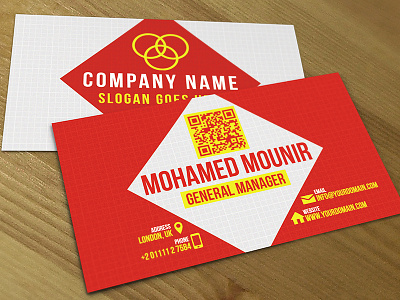 Multipurpose Business Card 7 business card catchy corporate creative elegant generic modern multipurpose pattern red seamless simple subtle white yellow